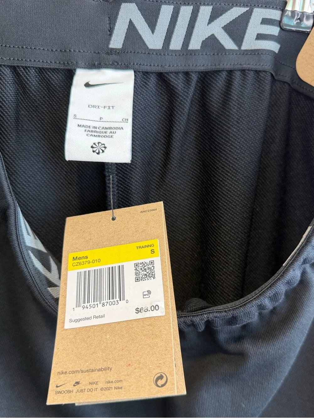 Nike Black NWT Joggers Dri- Fit Men’s Small